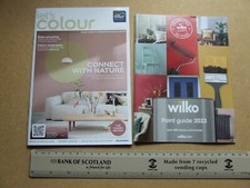 TWO PAINT GUIDES - DULUX (44 PAGES WITH FOLDOUT COLOUR CHART) AND WILKO (30 PAGE