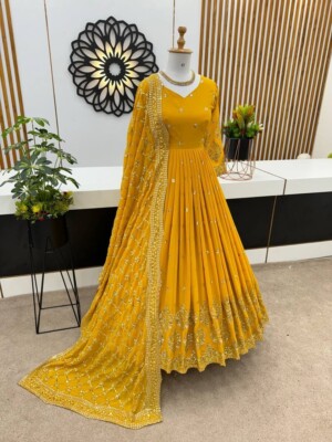 Designer Pakistani Salwar Kameez Ready To Wear Suits Indian Wedding Party Gown L