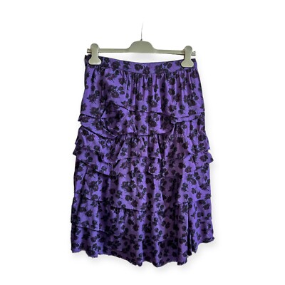 COMME DES GARÇONS Tricot Floral Print Wool Tiered Midi Skirt | eBay