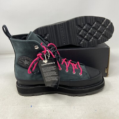 Converse Chuck Taylor Crafted Boots Hi Black Leather Men 7 Women