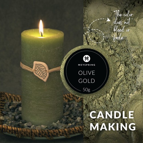 MEYSPRING Olive Gold Mica Powder for Epoxy - Two Tone Resin Color Pigment  - Picture 5 of 6