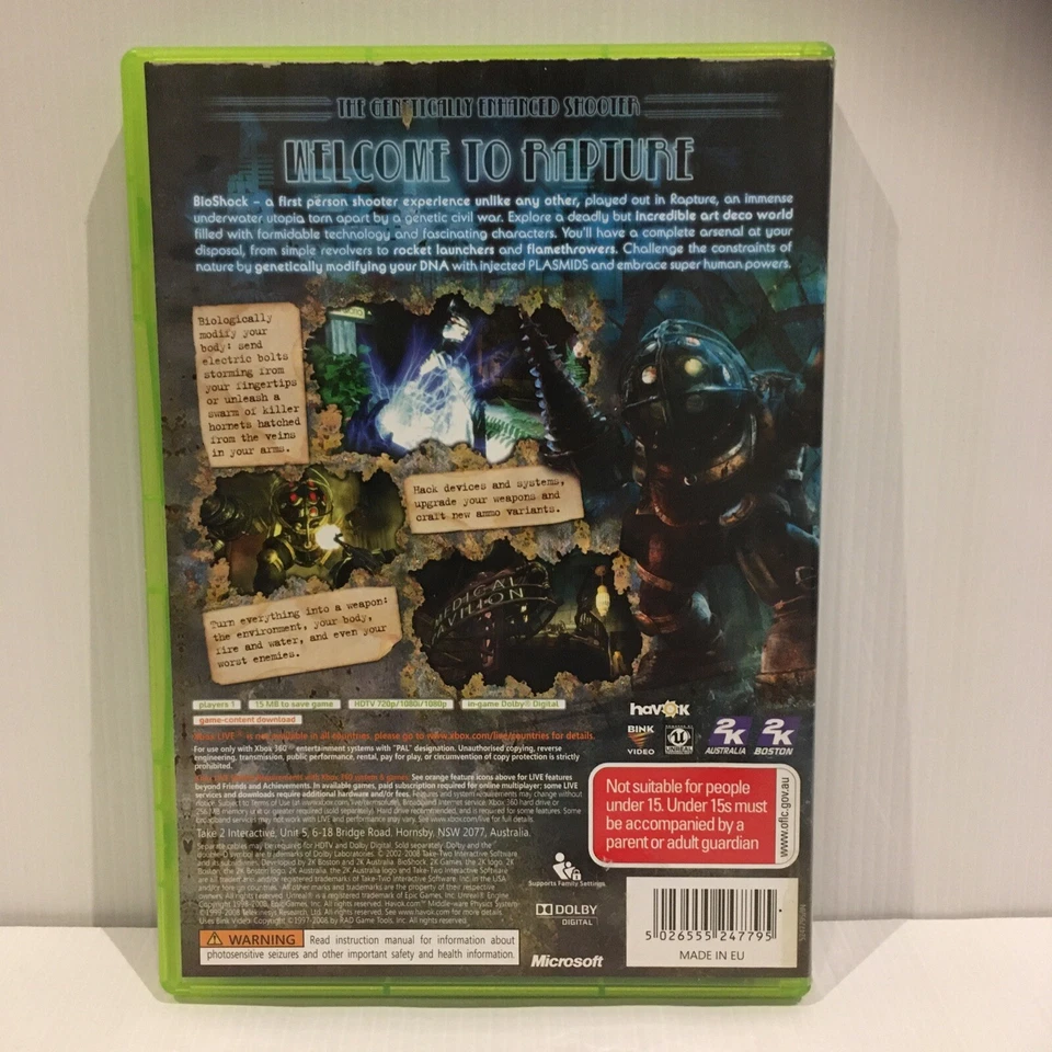 Bioshock Microsoft Xbox 360 + Manual CLASSICS 5026555247795 - Image 2 of 3