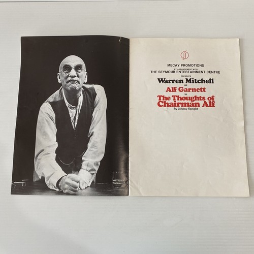 The Thoughts Of Chairman Alf Vintage Theatre Program Warren Mitchell Sydney Aus - Imagen 3 de 8