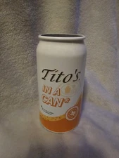 Rare Tito's In A Can 13oz Stainless Steel Reusable Cup/Mug Collectible Drinkware