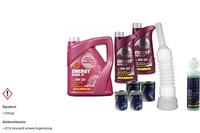 7L MANNOL Motoröl Energy Ultra JP 5W-20 API SN inkl. Additiv Auslaufschlauch