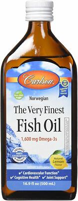 CARLSON LABS, THE VERY FINEST FISH OIL Feinste Fischöl Zitrone 500ml SUPER PREIS