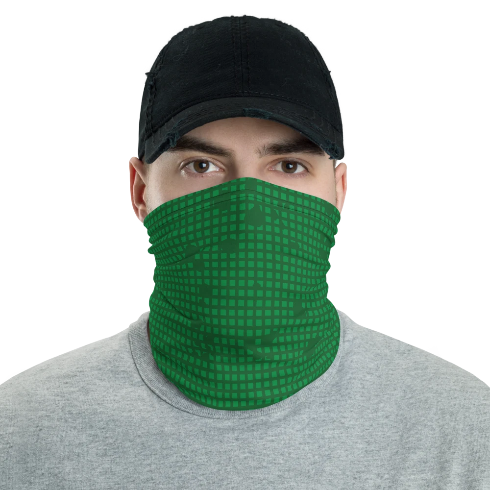 Dark Green Fictional Desert Night Ops Camouflage Neck Gaiter