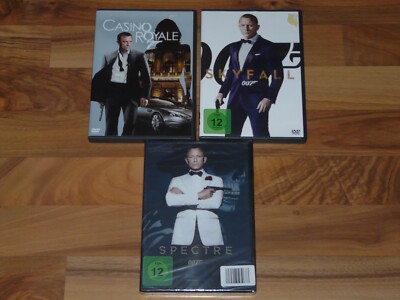 ~James Bond - Casino Royale | Skyfall | Spectre | 3-DVDs DVD I Daniel Craig