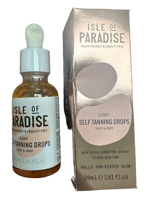 Isle of Paradise Let it Glow LIGHT tanning drops NEW 2 30ml Bottles