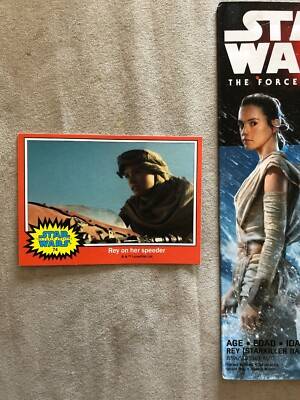 #ad 2016 Star Wars The Force Awakens #74 Rey on Her Speeder Collectible Card $95.99