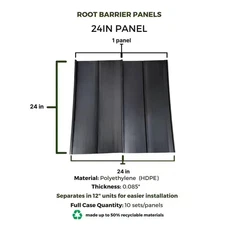 Century Products 2 Ft. X 2 Ft. Polyethelene Root Barrier Panels