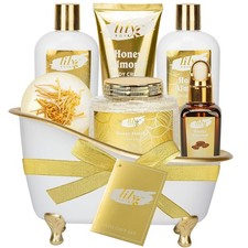 7-Piece Honey Almond Spa Gift Basket - Ideal for Relaxation Nourishing Skin