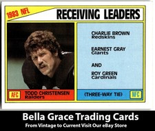 1984 Topps 1983 Receiving Leaders Christensen / Brown / Gray / Green #203 NFL