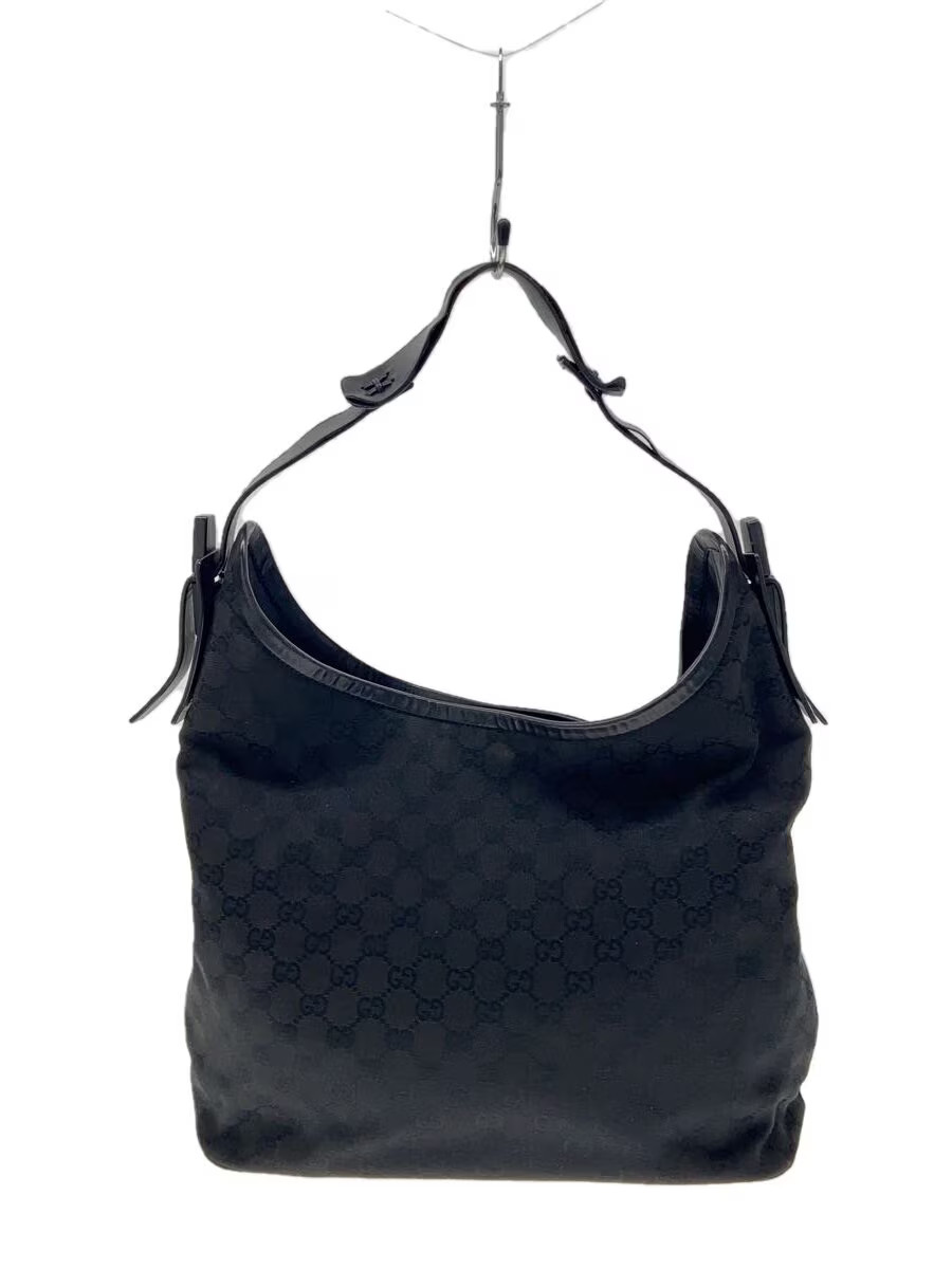 GUCCI GG Canvas Shoulder Bag in Black All-Over Print