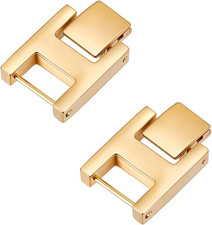 2 PCS Gold Watch or Bracelet Fold over Clasp Stainless Steel Watch Extension Cla