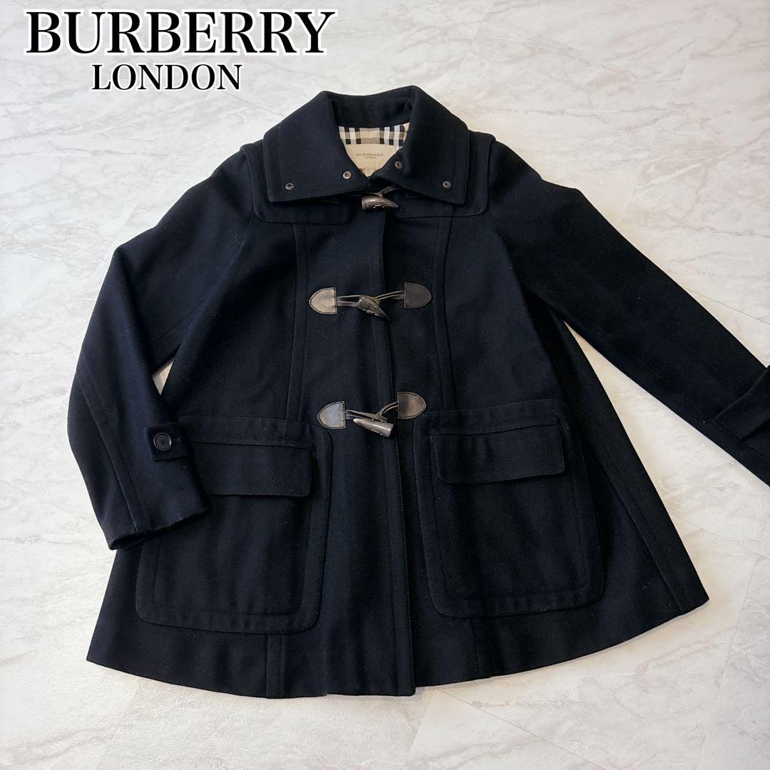 Burberry London Duffle Coat Black Mega Check Size M