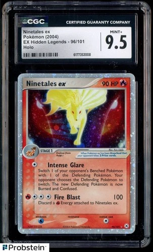 2004 Pokemon Ex Hidden Legends #96/101 Ninetales Ex Holo CGC 9.5 MINT+