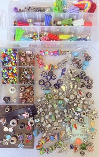 Large Beading Lot 925 Euro Charms And Bracelets