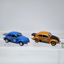 Lot Of 2 Johnny Lightning 1965 Volkswagen Beetle Rallye w/ 1 Cover 1:64 #66 #65