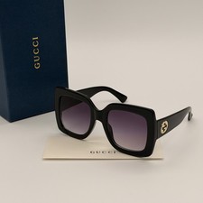 Gucci GG0083S Black Oversized Square Sunglasses Women Men 54mm Ships Today