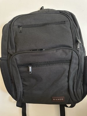 BIKROD Black Backpack   Durable 1680D Nylon Travel, School, or Work Bag
