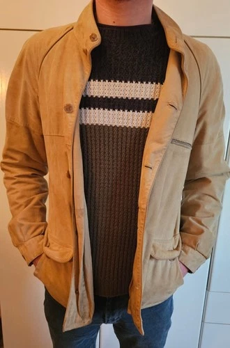 Mens Vintage Mabrun Genuine Suede Jacket - product listing photo