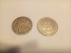 lot of 2 Morgan silver dollars 1887 o 1891 o 90 percent silver