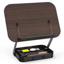 Book Stand with Storage Book Holder for Reading Hands Free for Textbooks Cook...