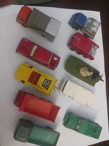 Lot of 10 Vintage Matchbox Series By Lesney Trucks, Cars, Construction