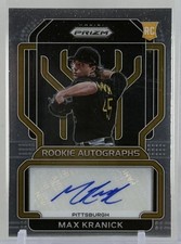 Max Kranick 2022 Panini Prizm #RA-MK Rookie Card (RC) Rookie Autographs (AU) MLB