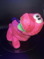 VTG 1992 Fisher Price Bruce the Brontosaurus Plush Pink Puffalump Dinosaur WORKS