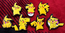 PIKACHU - Pokemon - 7pc Shoe Charms fits crocs - FREE SHIPPING