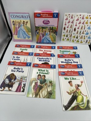 Disney Princess Reading Adventures Level 1 Book Set Home School Reading - EUC