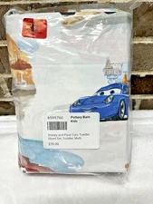 Pottery Barn DISNEY PIXAR CARS Toddler Bed Sz 3 Pc Sheet Set ORGANIC COTTON  NEW