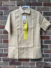 Scotch  Soda Men's Short Sleeve Woven Shirt Tan Size S NWT