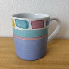 Caleca Color Blocks Mugs Vintage Pastel White Table Ware Coffee Cups Italy