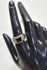 Vintage 10KT Yellow Gold Onyx & Diamond Accent Gemstone Men's Ring - 4.9 Grams