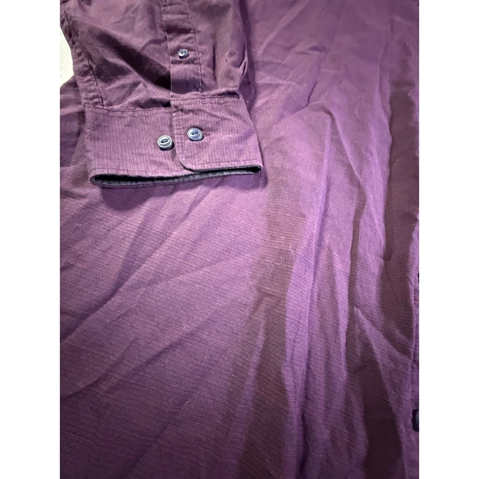 Camisa manga larga Beverly Hills Polo Club 2XLB púrpura con botones Foto 4 de 4