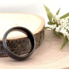 Durable 8mm Black Tungsten Ring Blue Glitter Inlay Unisex fashion Wedding Band — photo 4