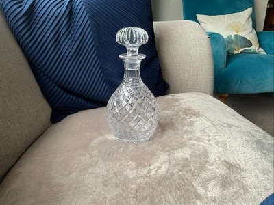 Crystal cut Decanter And Stopper, vintage with no damage to bottle or stopper. - Image 1 of 4