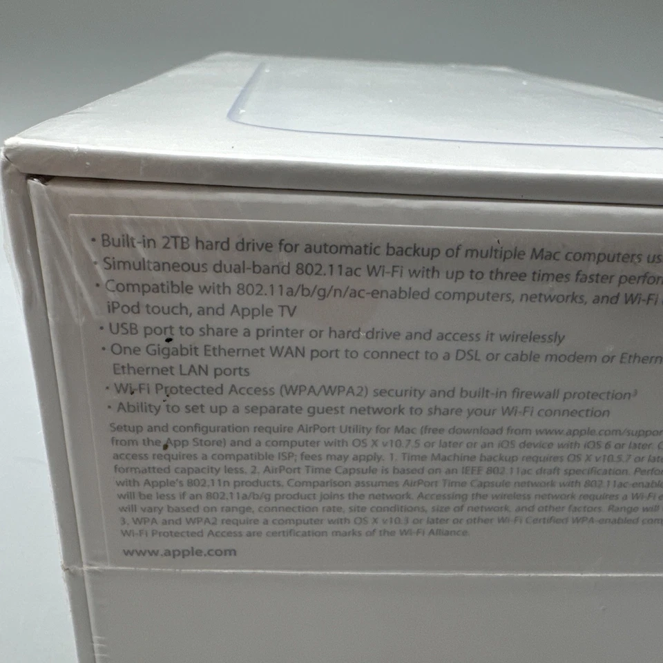 Apple AirPort Time Capsule 2TB  External Hard Drive A1470 - New Sealed - Image 4 of 4