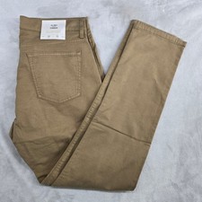 Flint And Tinder 365 chino pants Men's Slim Fit Beige Size 33x32 New Huckberry