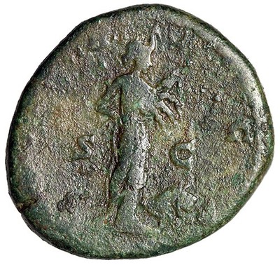 Septimius Severus AE Dupondius ''Africa with Corn, Lion at Feet'' Rare