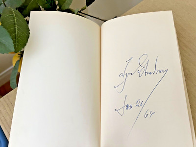 IGOR STRAVINSKY - AUTOGRAPH NOTE SIGNED in 1964, hardback, very clean edition