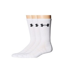 Under Armour U257 Elevated Performance 3-Pack Crew Socks White / Medium