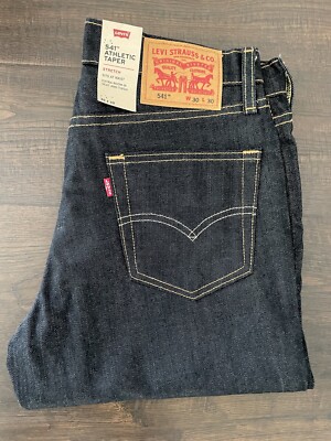 Brand New Levis 541 Dark Wash Athletic Taper Rigid Jeans