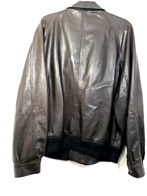 Salvatore Ferragamo mens soft Leather jacket SZ XL/EU 54 Brown