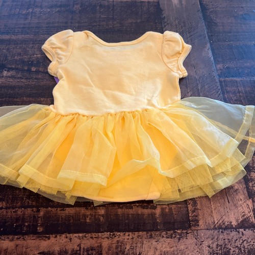Disney Baby Size 6-9 Months Princess Belle One-Piece Romper Tulle Skirt Costume - Picture 5 of 6