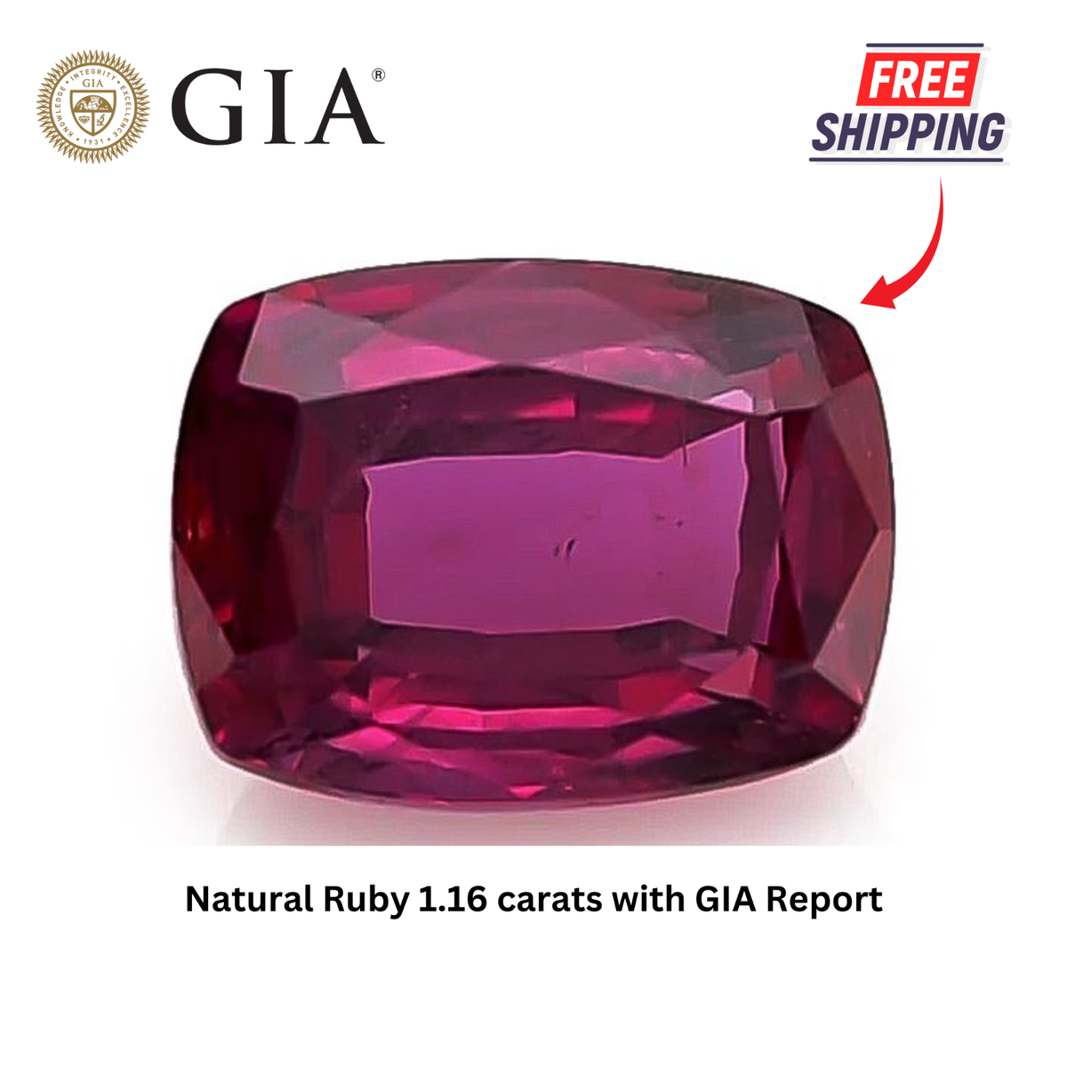 Ruby Gemstone Natural Ruby GIA Certified Ruby Loose carats - Main Image