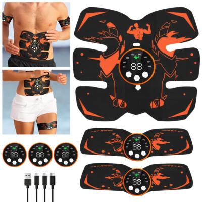 EMS Bauchtrainer Trainingsgerät,Elektrische Muskelstimulation,USBWiederaufladbar